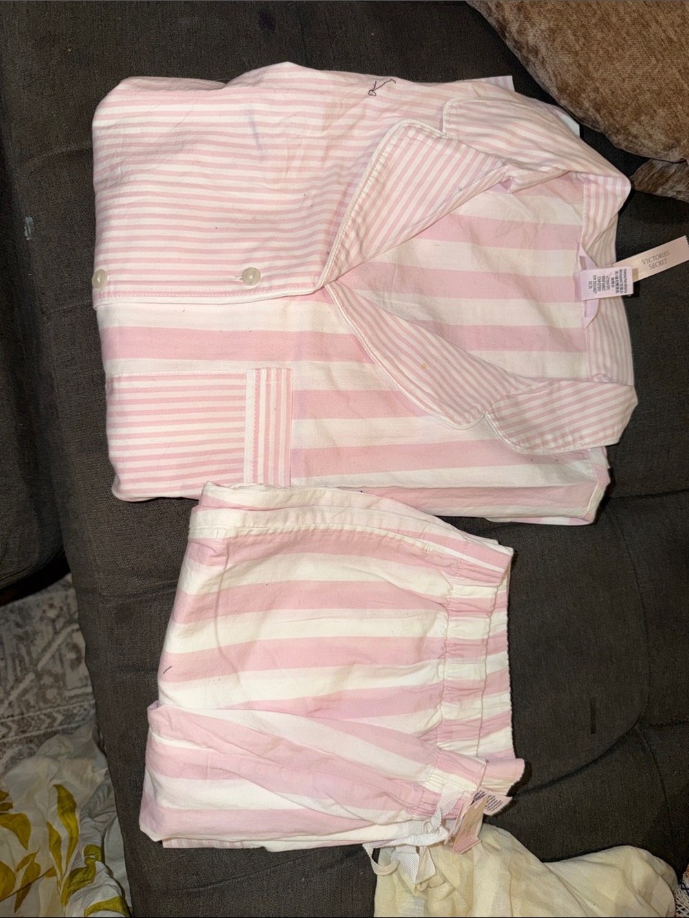 Long sleeve and pant Women’s Pink Striped Pajama Set